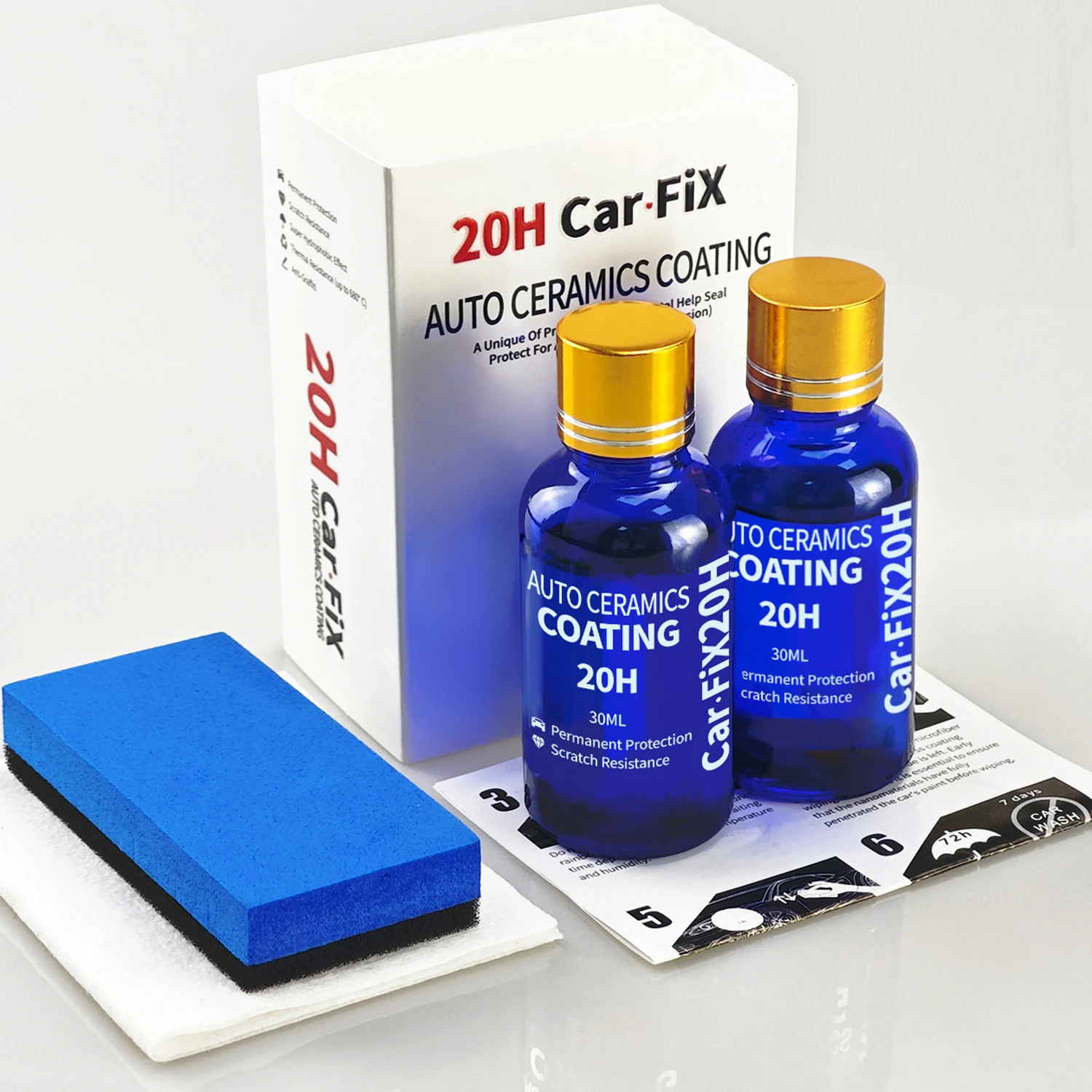 Car Wax Ceramic Coating - 2Pcs 20H Ceramics for Car Polish