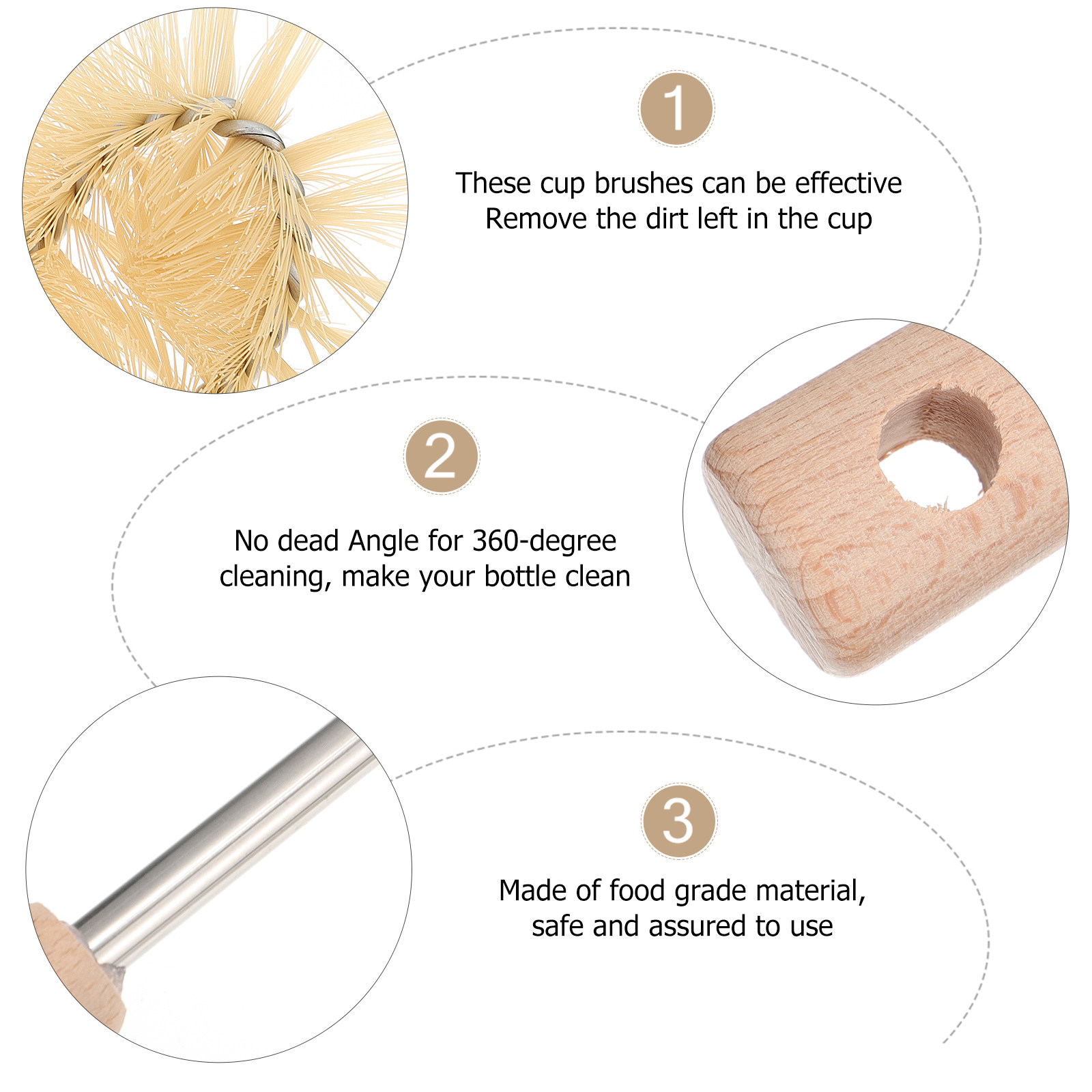 1Pcs Premium Cup Brush Bottle  - Dirt Brush Interior recension och pris