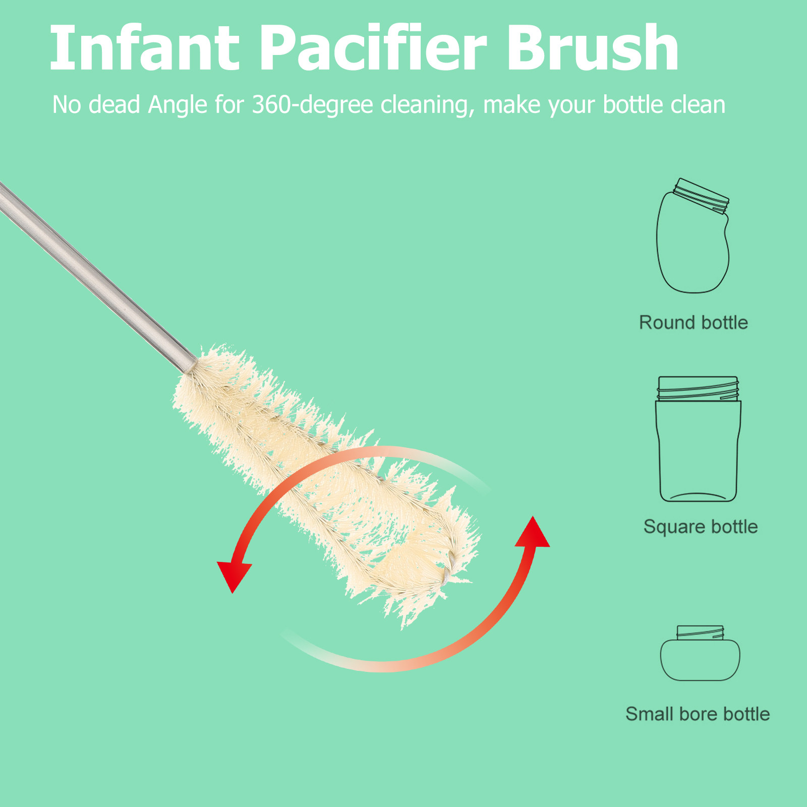 1Pcs Premium Cup Brush Bottle  - Dirt Brush Interior recension och pris