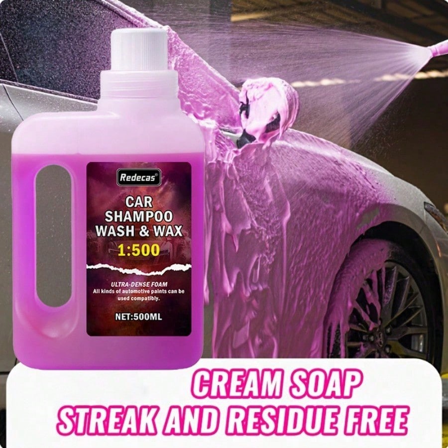 500ml Pink Foam Car Wash Soap, - Car Wax Ceramic Coating recension och pris
