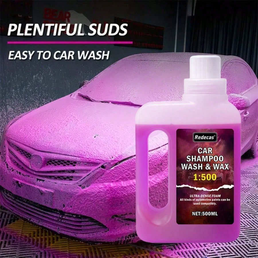 500ml Pink Foam Car Wash Soap, - Car Wax Ceramic Coating recension och pris